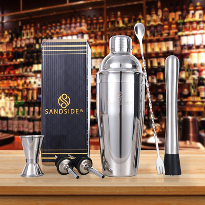 Cocktailset Silver Premium 7-Delig Topklasse – Luxe Giftbox